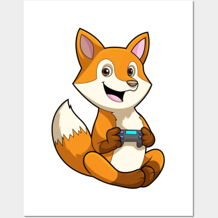 Fox at Playing with Controller Posters and Art